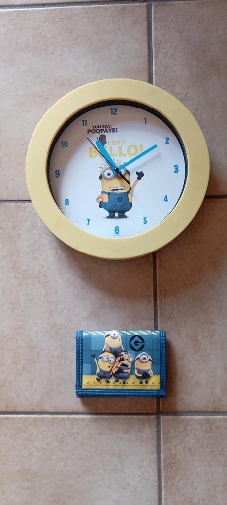 Minions portefeuille en wandklok, Verzamelen, Ophalen of Verzenden, Nieuw