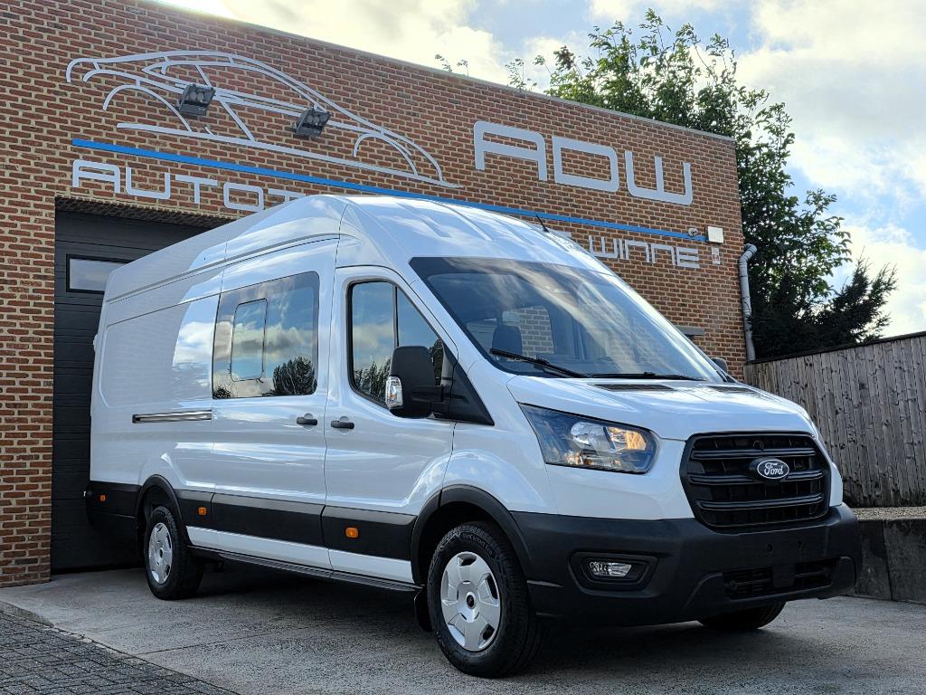 Ford Transit L4H3 - 4X4 - Dub Cab 6zits 165PK NIEUW 0KM 2025, Autos, Achat, Euro 6, Boîte manuelle, Noir