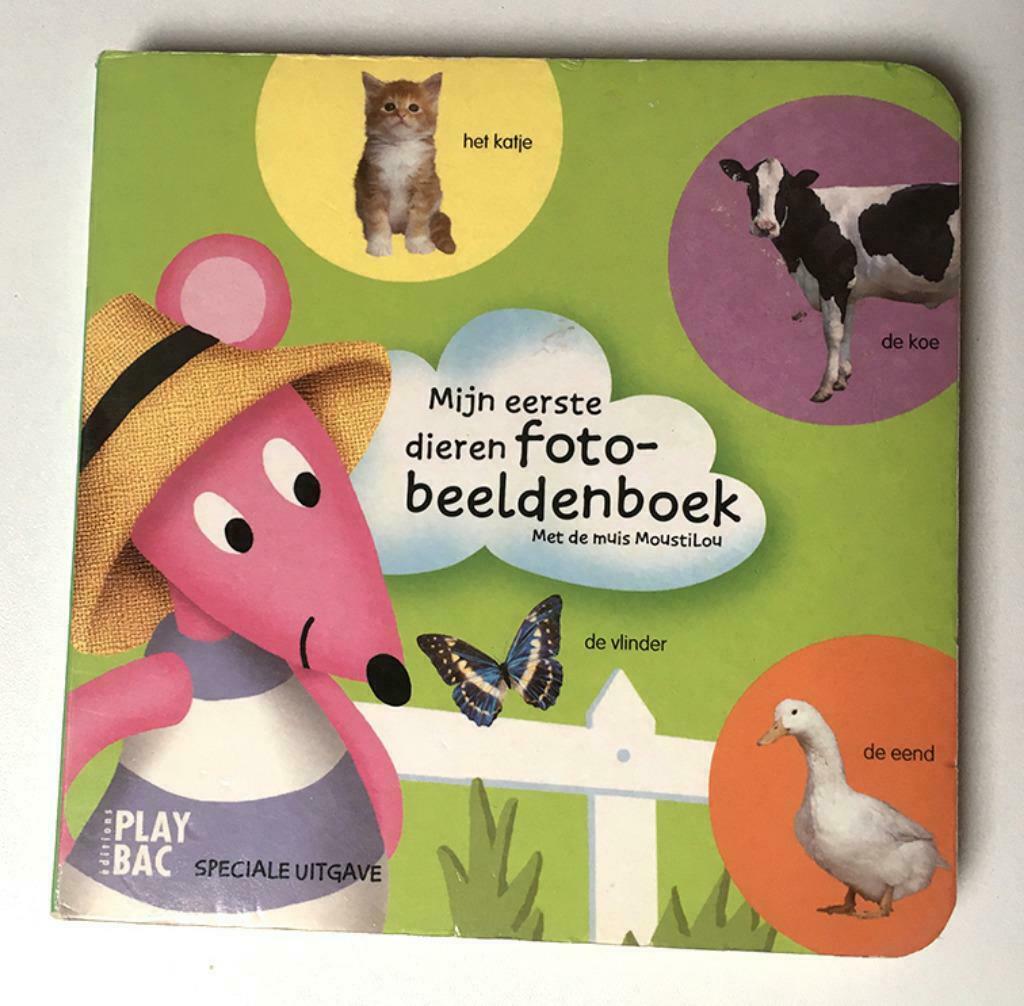 Mijn eerste dieren foto-beeldenboek met muis MoustiLou, Boeken, Kinderboeken | Baby's en Peuters, Ophalen of Verzenden, Gelezen