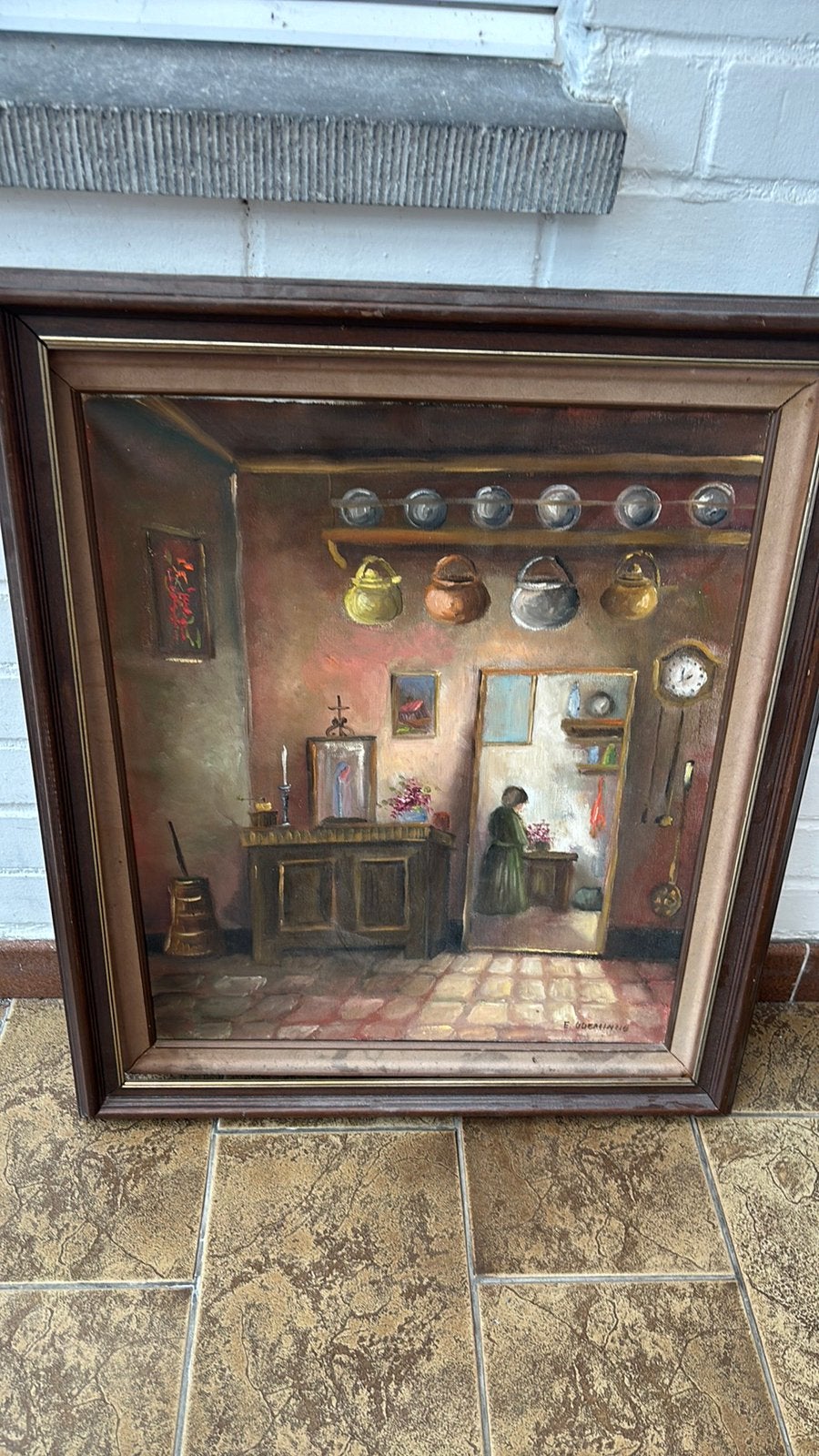 Schilderij E Goeminne, Ophalen