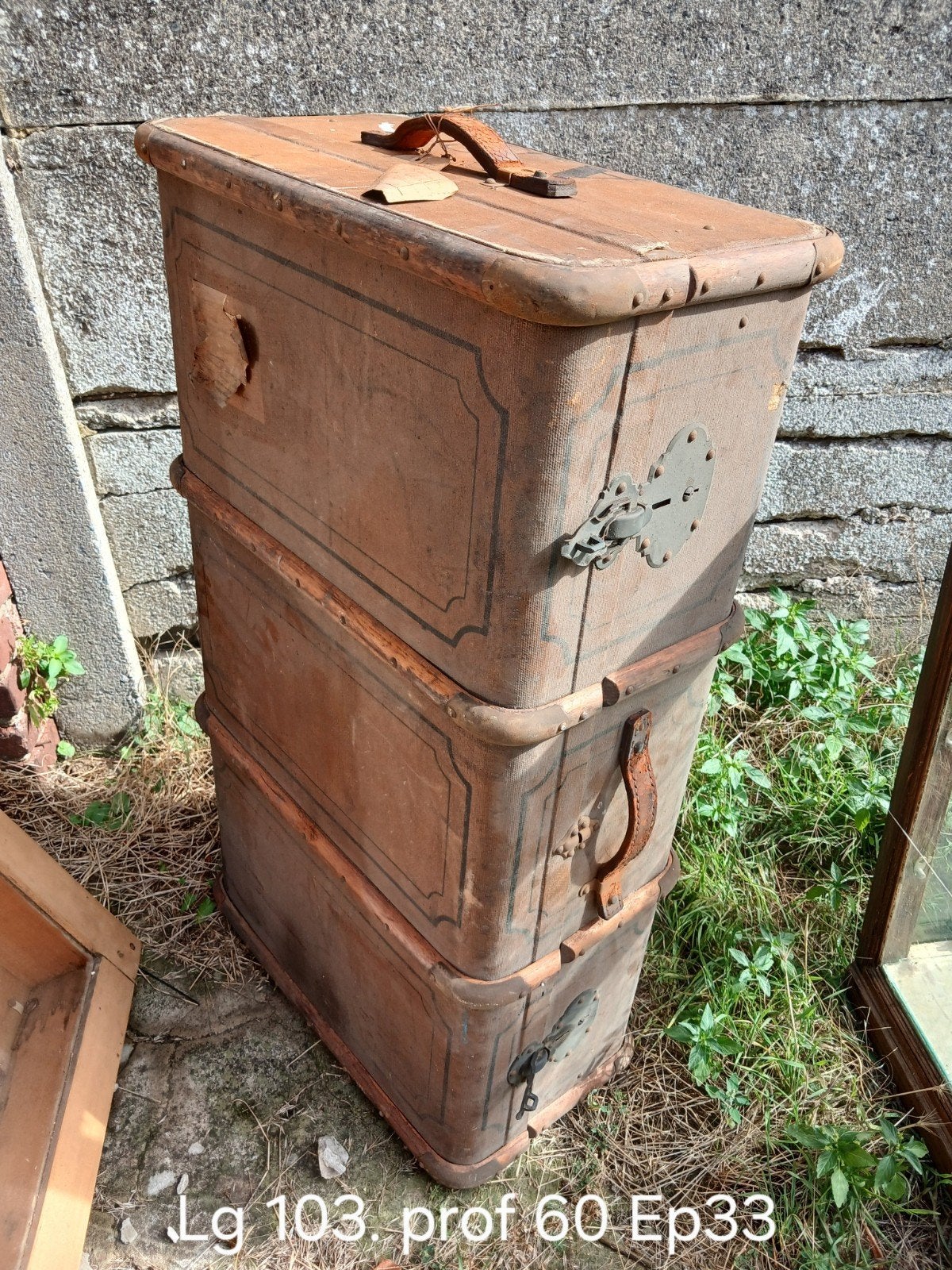 ancienne malle valise de voyage debut 1900, Enlèvement