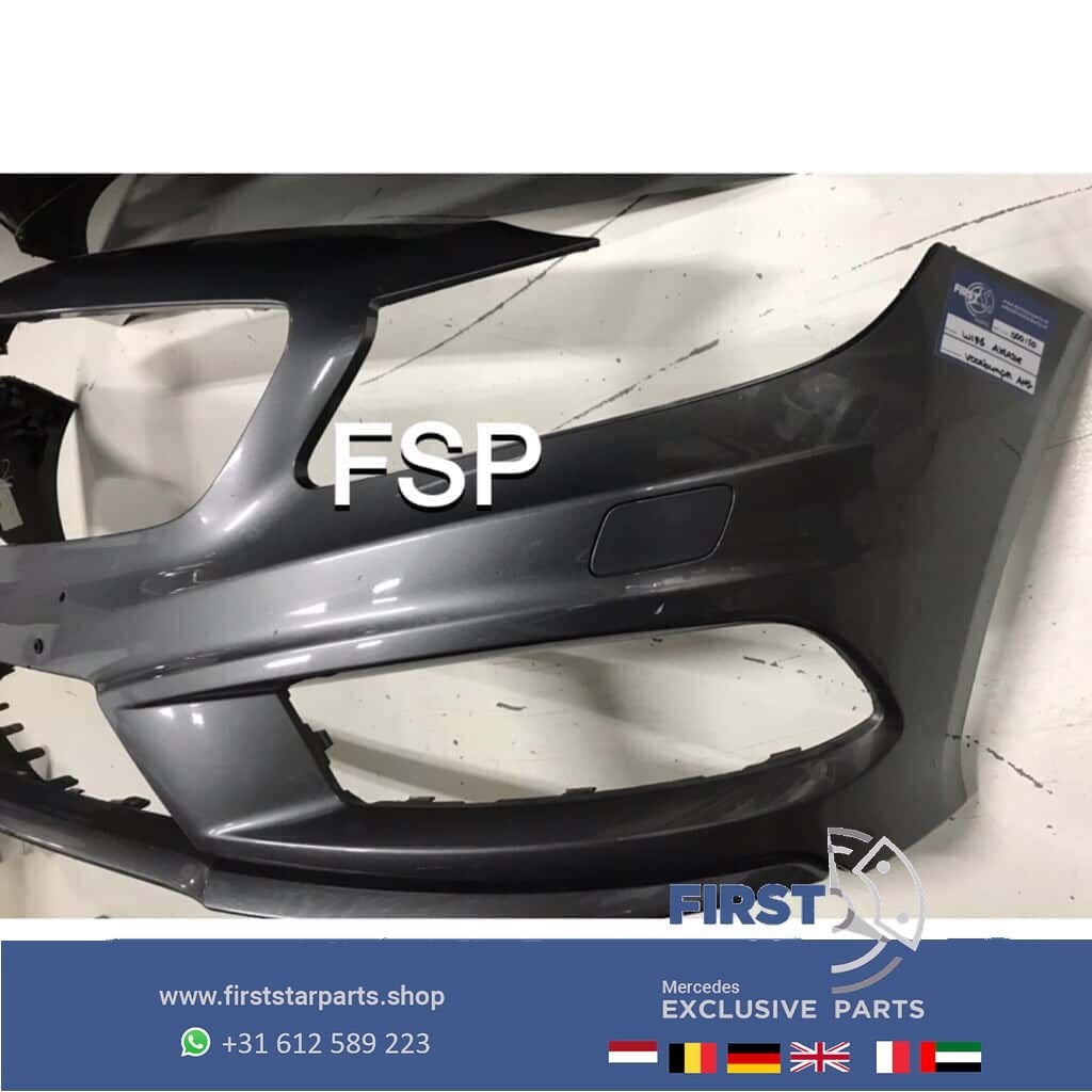 W176 AMG Voorbumper Mercedes A Klasse 2012-2016 GRIJS WIT ZW, Gebruikt, -, Voor, Ophalen of Verzenden