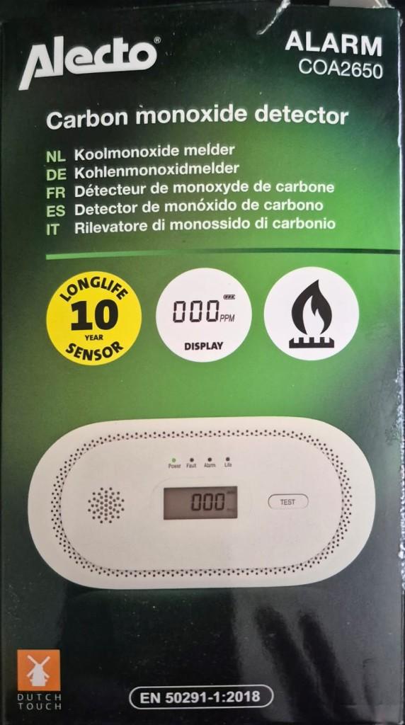 Alecto COA2650 Koolmonoxidemelder, Ophalen, Nieuw