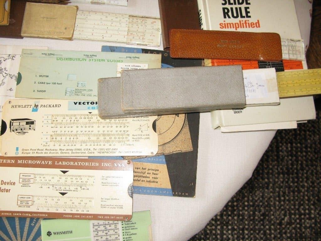 Zeer grote collectie rekenlatten, rekenhulpen, enze., Ophalen, Gebruikt
