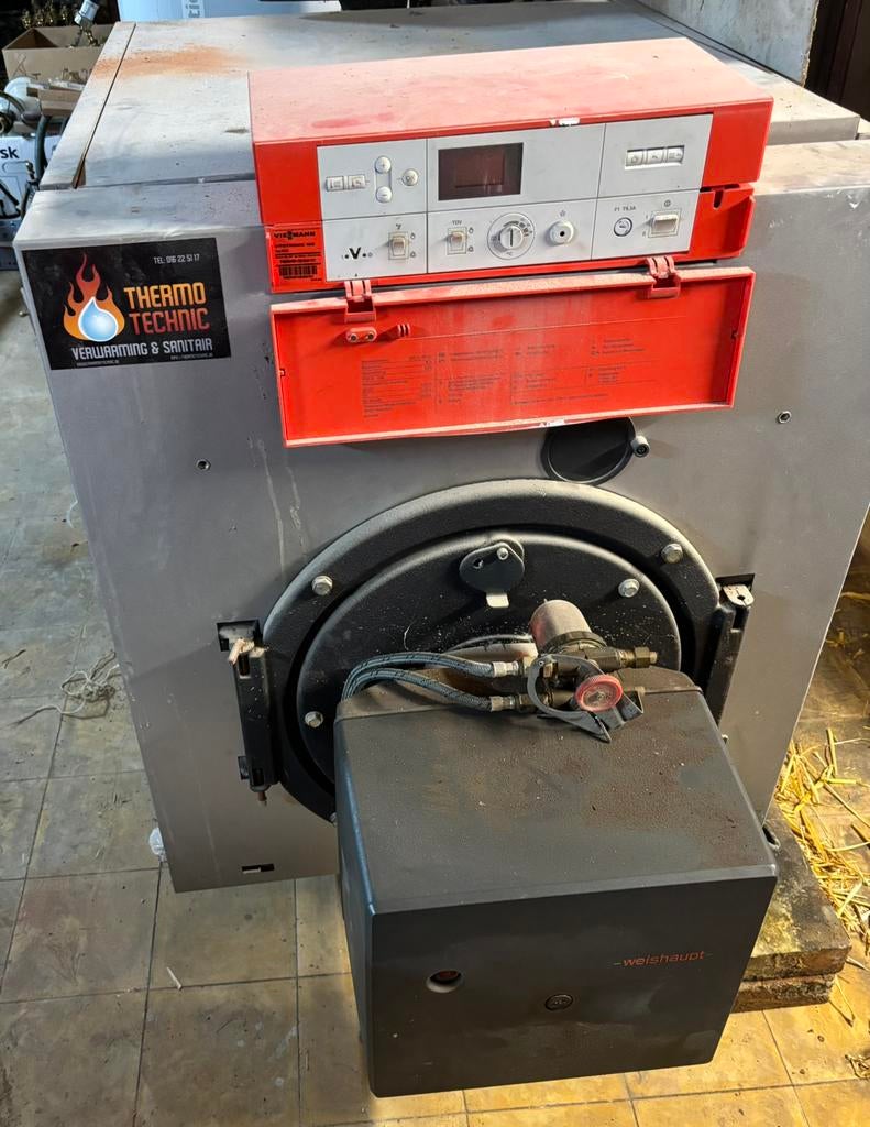 Verwarmingsketel stookolie + brander, Doe-het-zelf en Bouw, Ophalen, Gebruikt