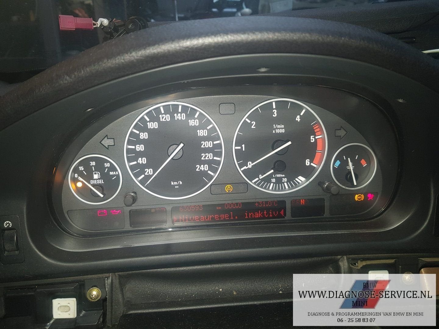 BMW 5 serie E39  530d automaat 2002 klok dashboard kilometer, -, Utilisé, -, Enlèvement ou Envoi