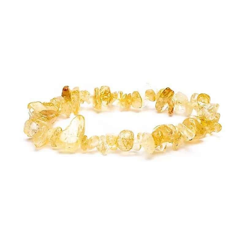 Armband citrien chips elastisch spiritueel, Verzenden, Nieuw, Overige materialen, Met edelsteen