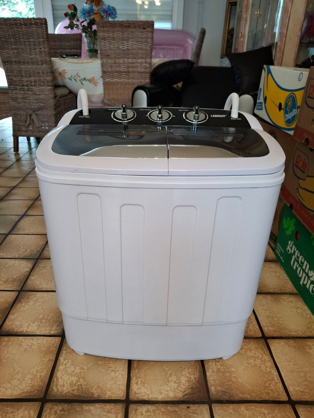 Camping Wasmachine, Ophalen