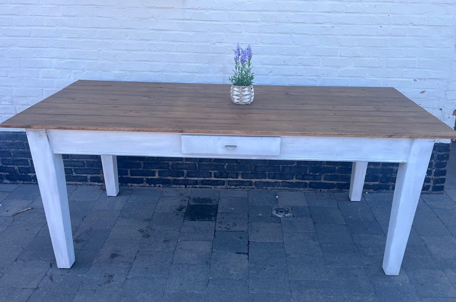 Houten tafel te koop, Enlèvement, Utilisé