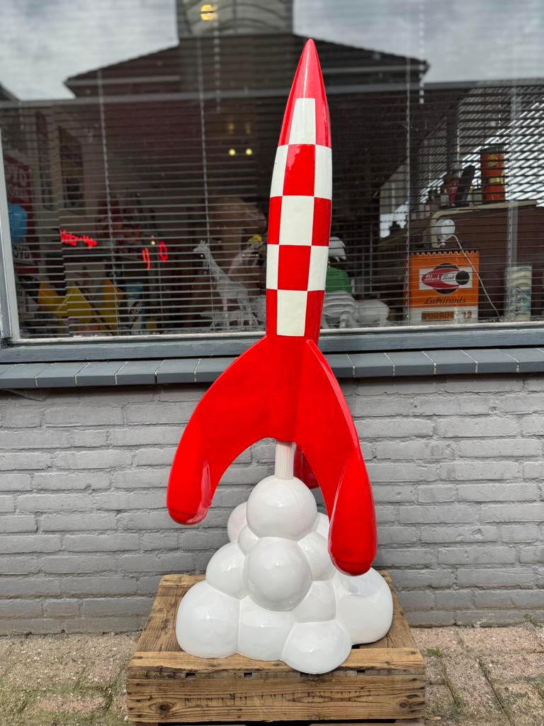 Kuifje Raket naar de maan beeld, Verzamelen, Ophalen, Kuifje, Gebruikt, Beeldje of Figuurtje