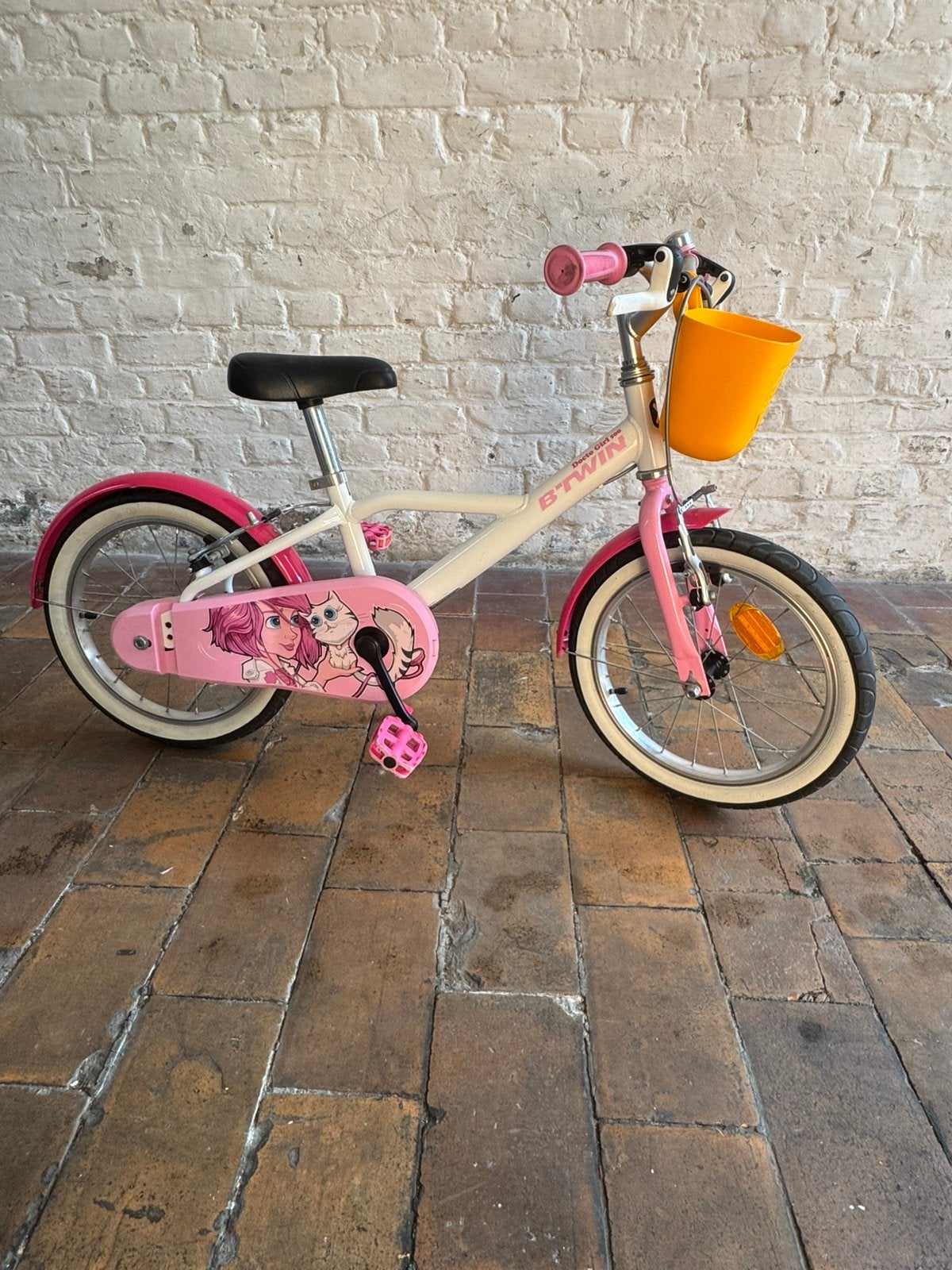 BTWIN docto girl 500 16 inch weinig gebruikt., Ophalen, Zo goed als nieuw, Velgrem, Verstelbare zitting