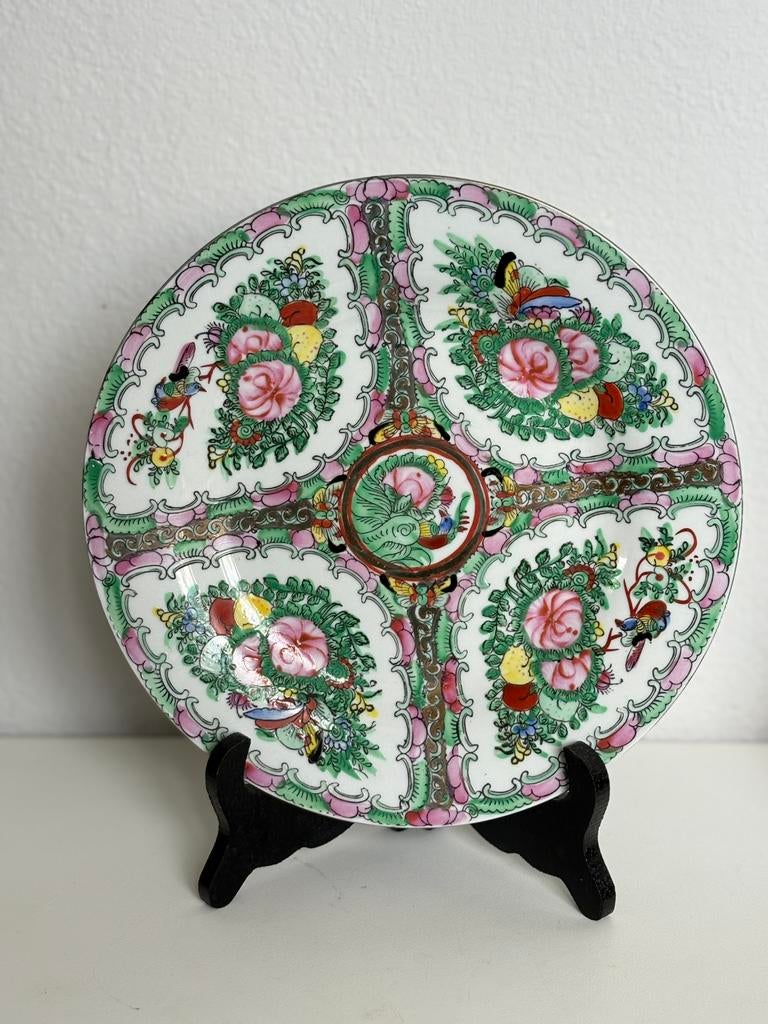 assiette décorative chinoise vintage en forme de médaillon, Enlèvement ou Envoi