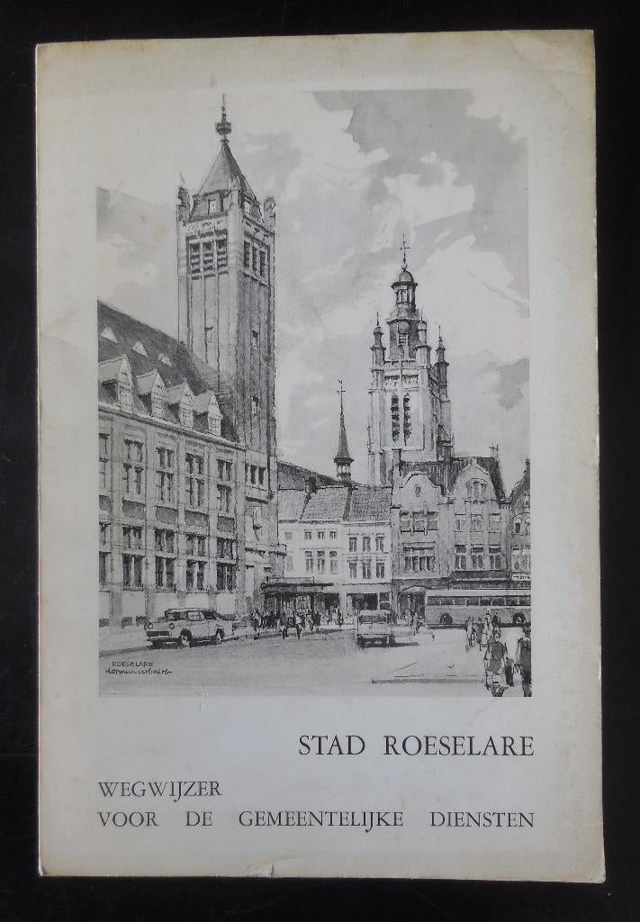 Stad Roeselare wegwijzer - 1972, Ophalen of Verzenden