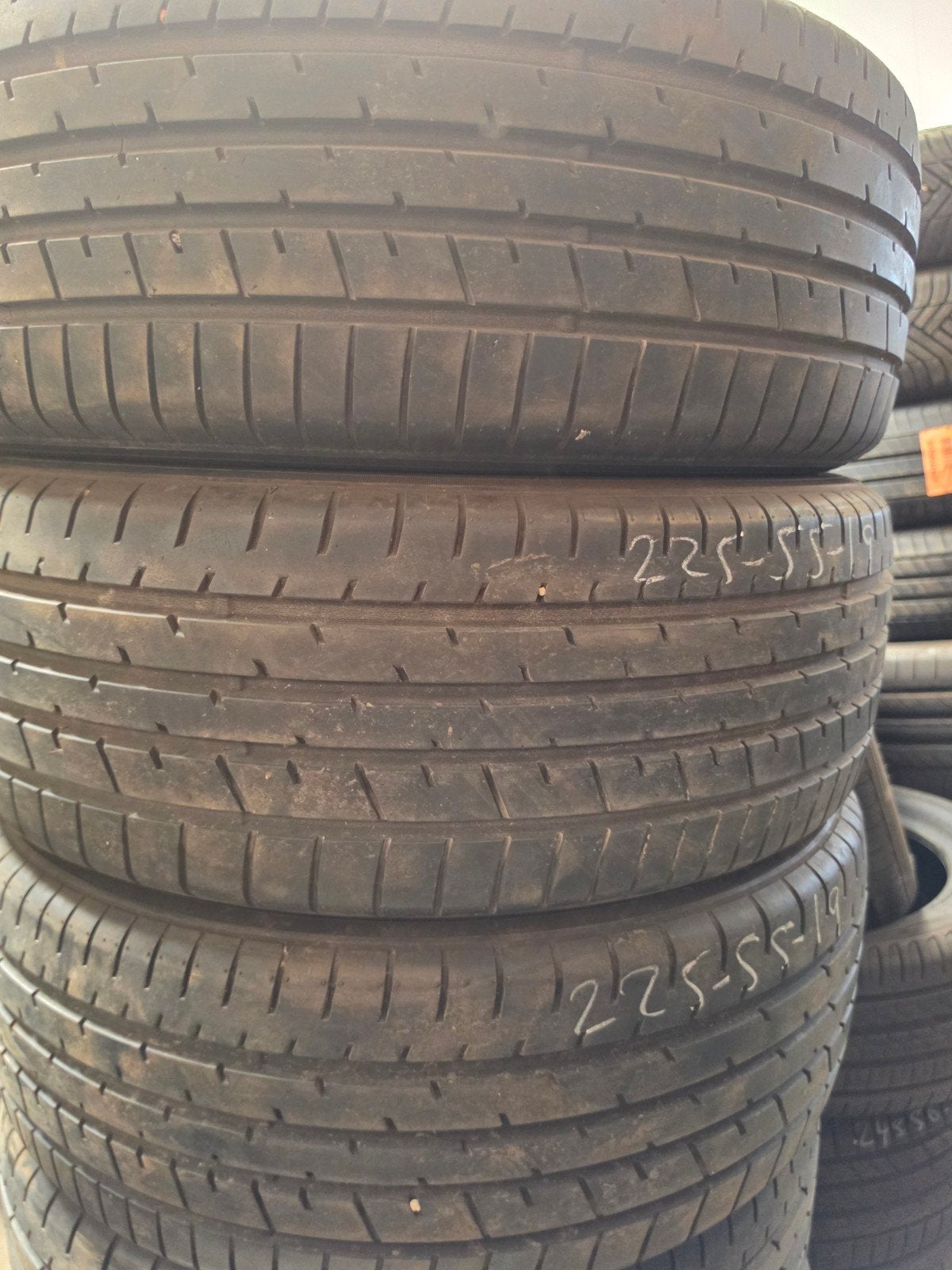 225/55r19 99v toyo 6mm 50€ per stuk met montage, Ophalen of Verzenden