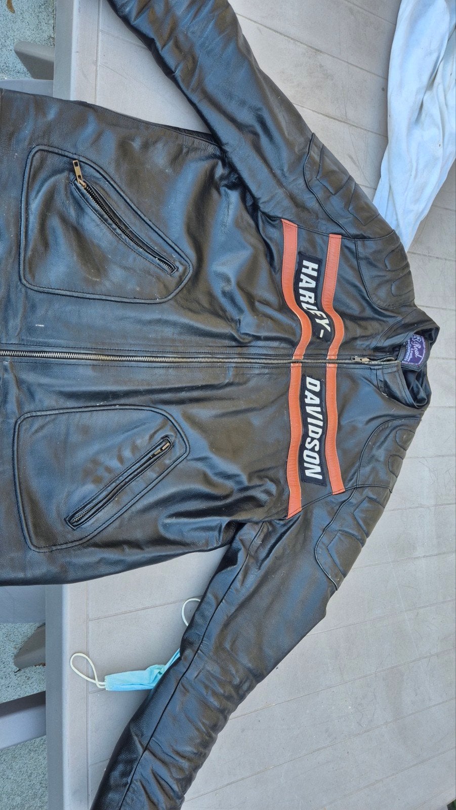 Harley Davidson 2XL leren jas, Motoren, Ophalen