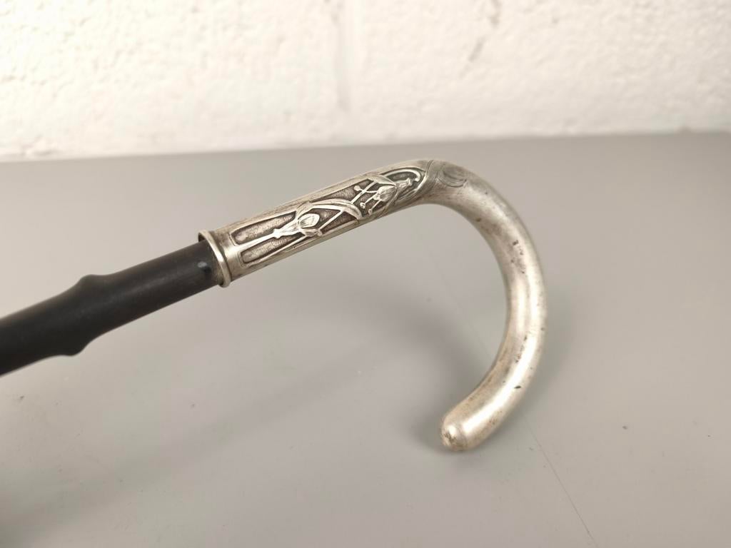 Zilveren art nouveau wandelstok, Ophalen of Verzenden, Zilver