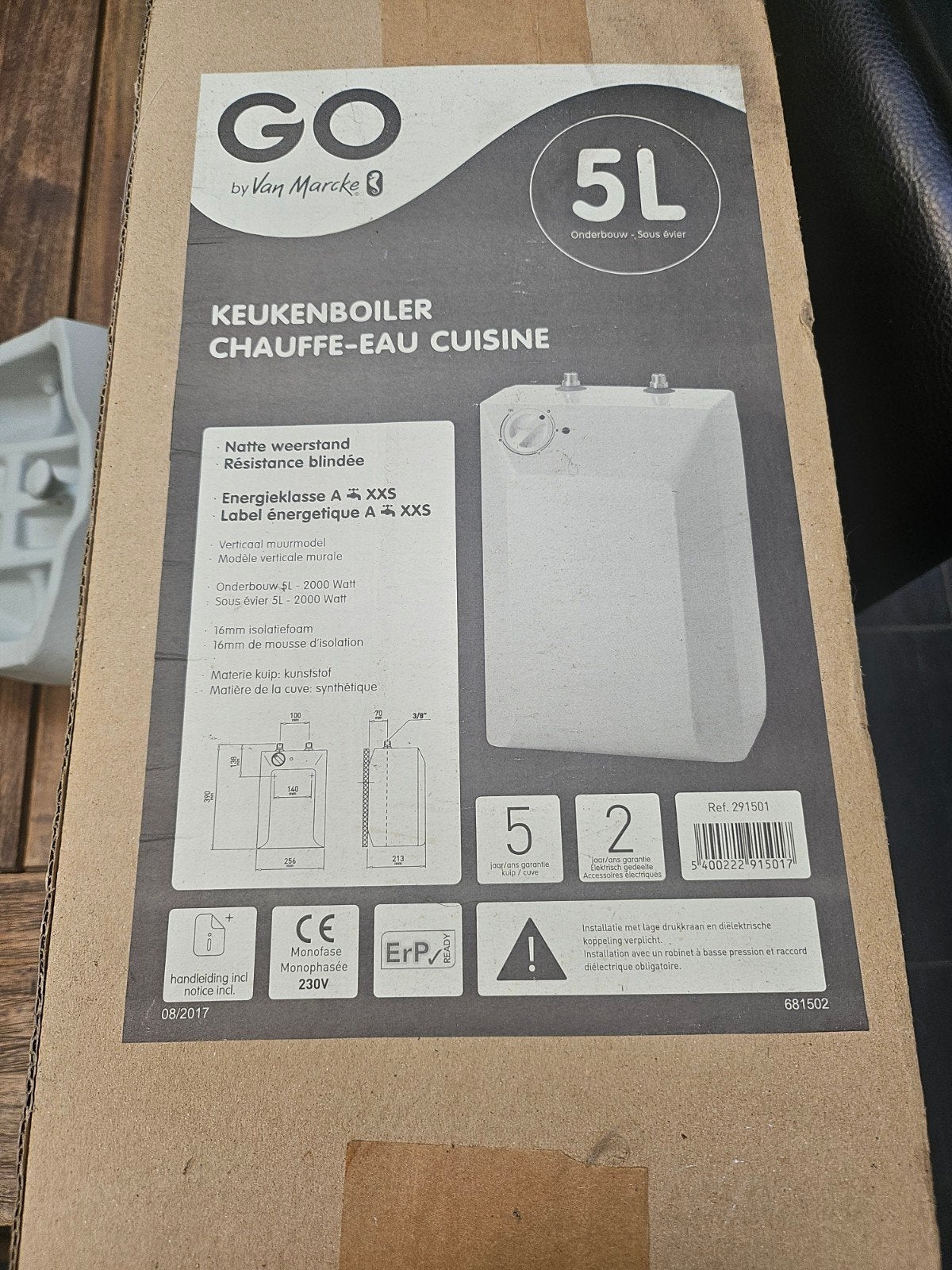 chauffe eau  de cuisine sous évier neuf 5litres, Moins de 20 litres, Enlèvement, Neuf, Chauffe-eau