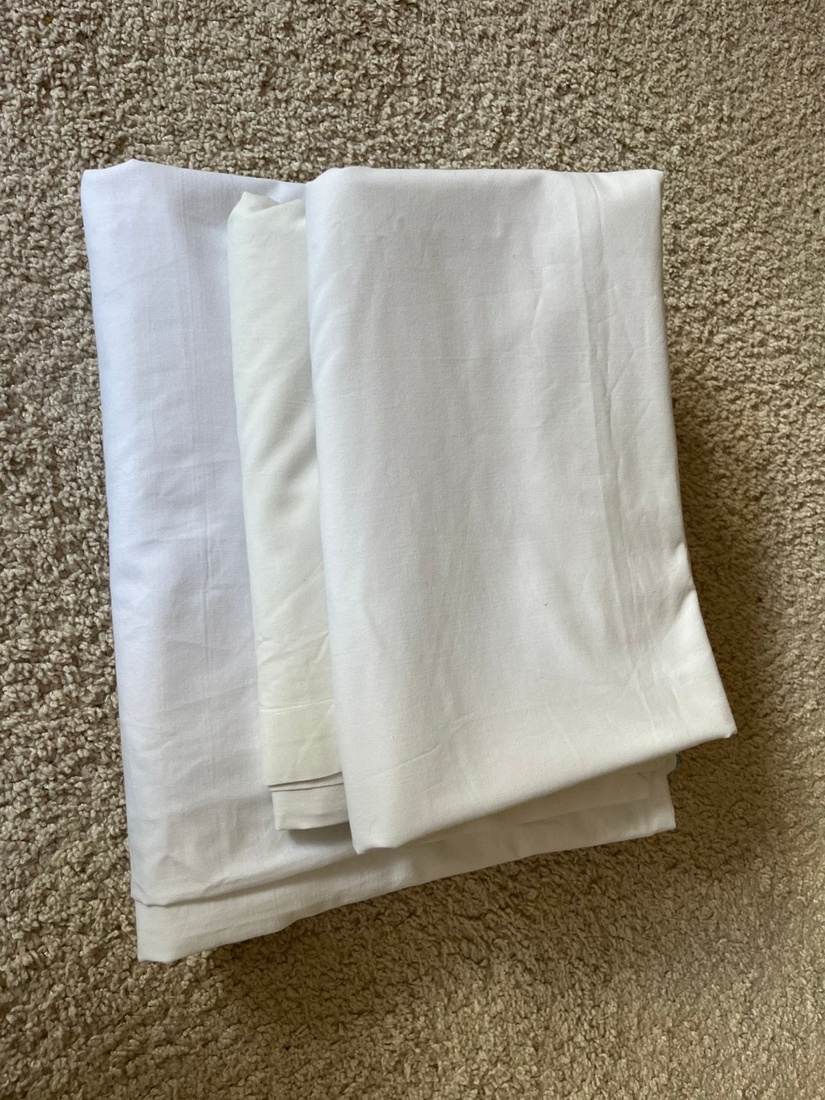 2 x Katoenen lakensets (echt katoen), Huis en Inrichting, Ophalen, Gebruikt, Eenpersoons, Wit