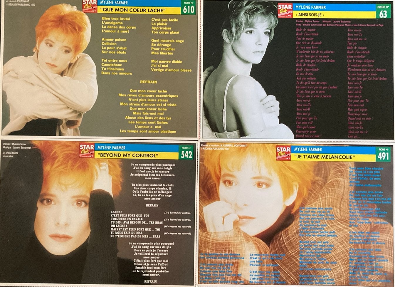 Mylène Farmer star club, Collections, Enlèvement ou Envoi