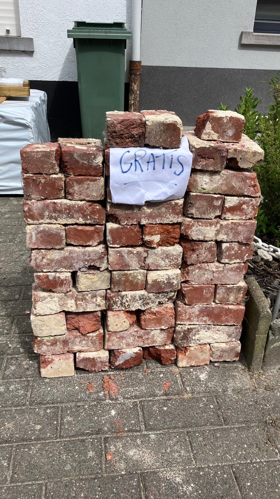 GRATIS metselstenen, Ophalen, Gebruikt, Bakstenen
