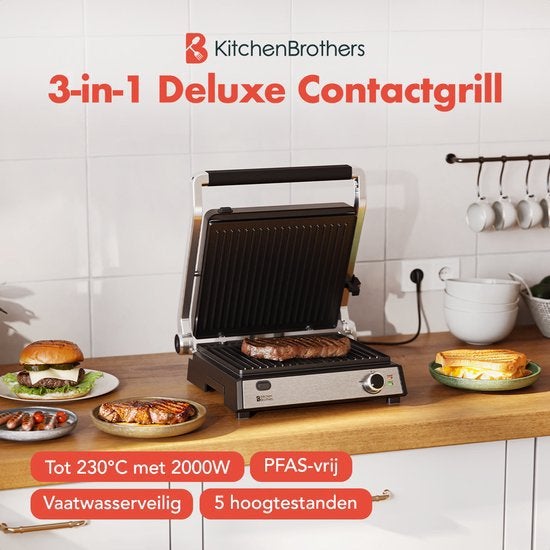 Contactgrill KitchenBrothers, Electroménager, Enlèvement, Comme neuf