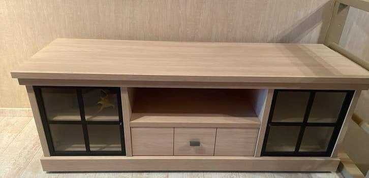 Landelijke (tv-)commode natuurlijke olm., Maison & Meubles, Moins de 100 cm, 150 à 200 cm, Comme neuf, Enlèvement