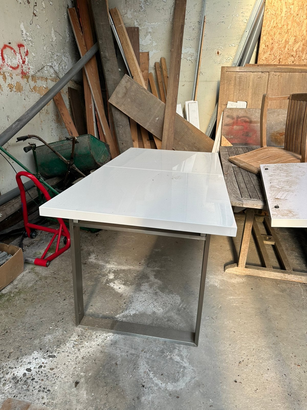 Moderne eettafel 180cm - 90cm, 150 à 200 cm, Cinq personnes ou plus, Carré, Enlèvement