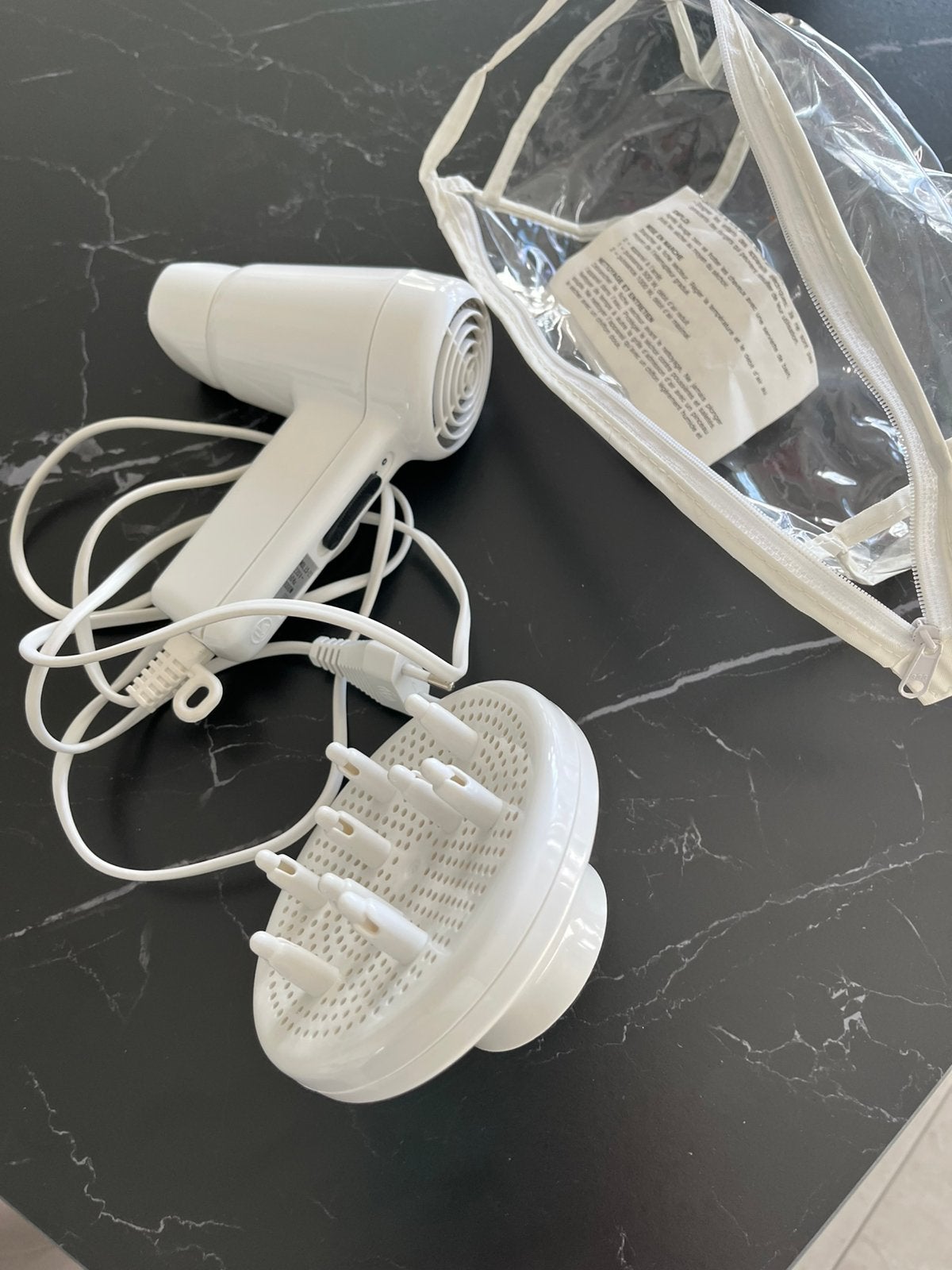 Set sèche-cheveux de voyage 1000 watts, Enlèvement, Comme neuf, Sèche-cheveux