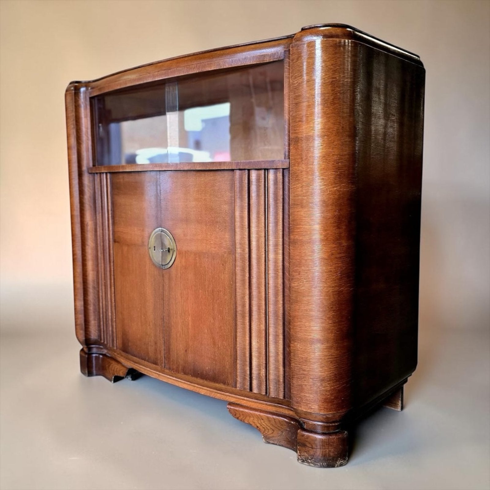 Vintage art deco houten kast / commode, Ophalen of Verzenden, Gebruikt, Kast