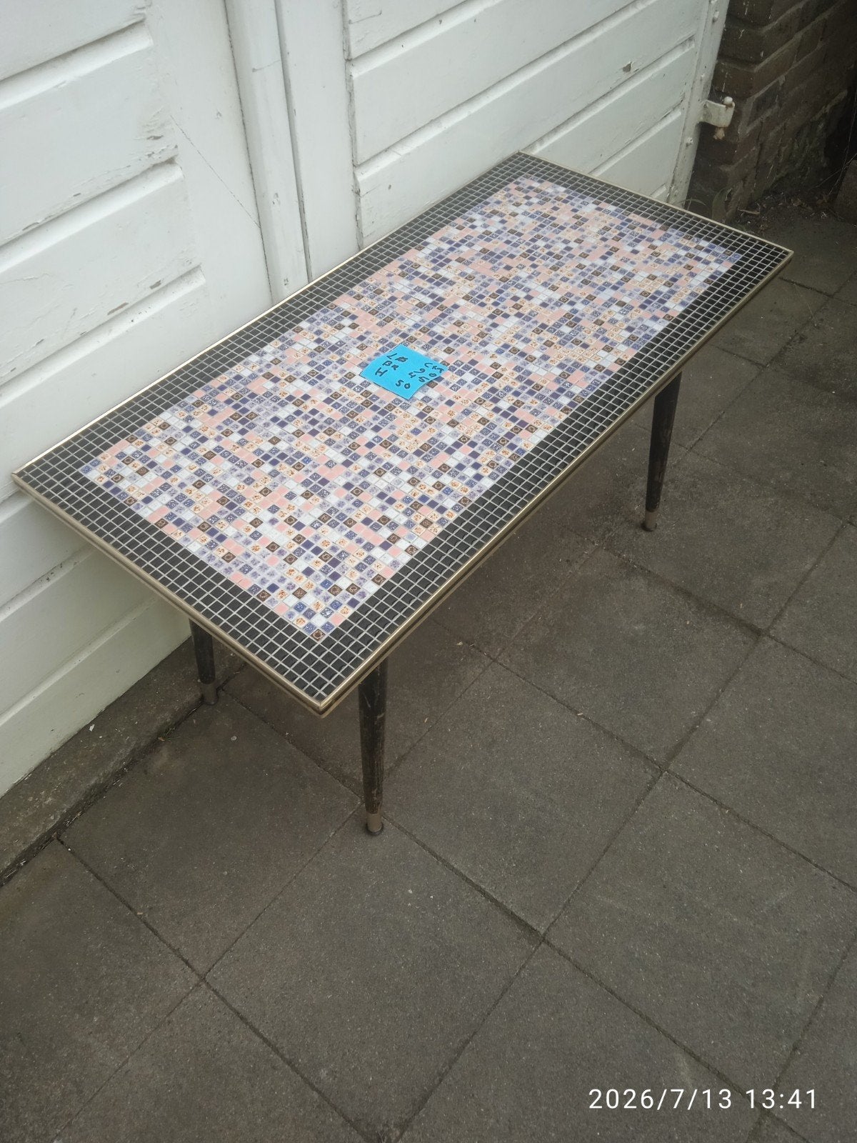 table basse en mosaïque vintage table basse table à plantes, Enlèvement