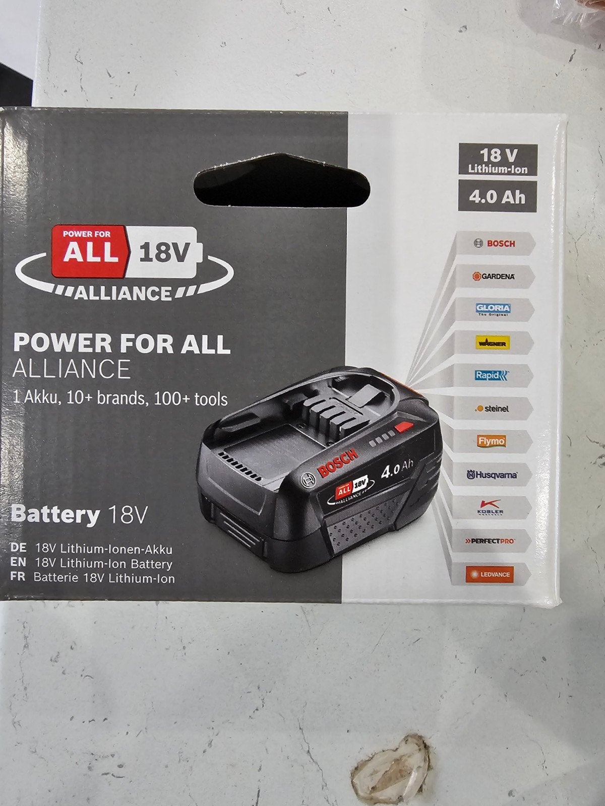 Bosch 18V 4.0Ah-batterij - voeding voor iedereen (nieuw onde, Ophalen of Verzenden