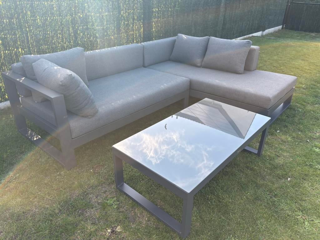 Mooie loungeset in zeer goede staat., Tuin en Terras, Tuinsets en Loungesets, Ophalen, Aluminium, Loungeset