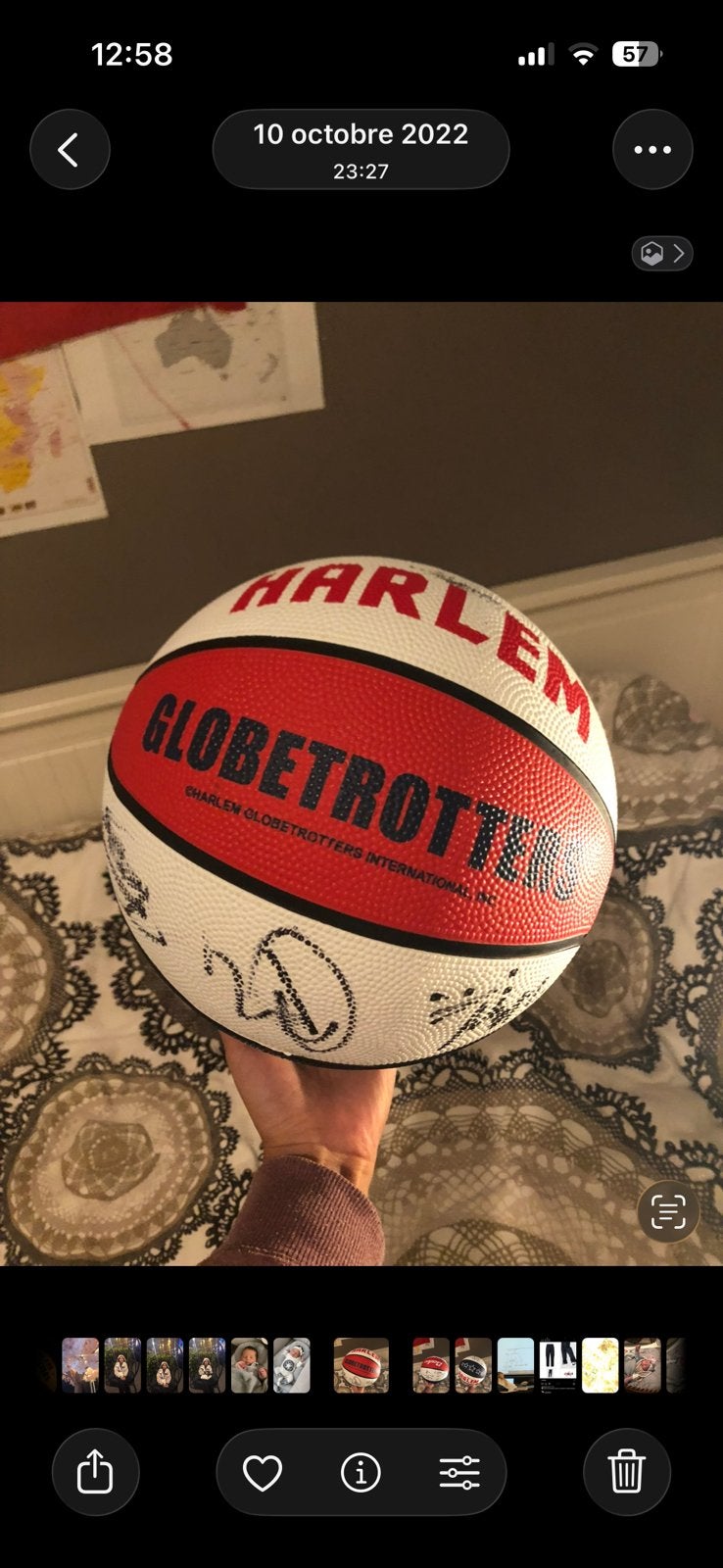 Ballon de basket harlem globetrotters, Envoi, Neuf, Ballon