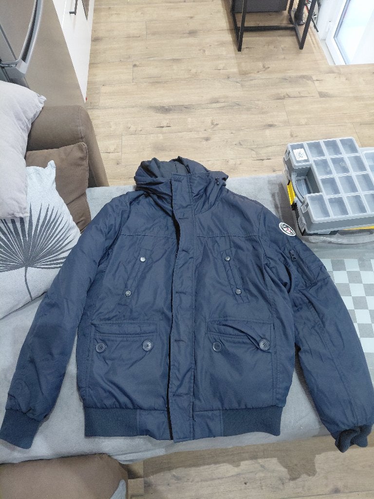 Manteau kaporal l, Maat 52/54 (L), Blauw, Gedragen, Ophalen