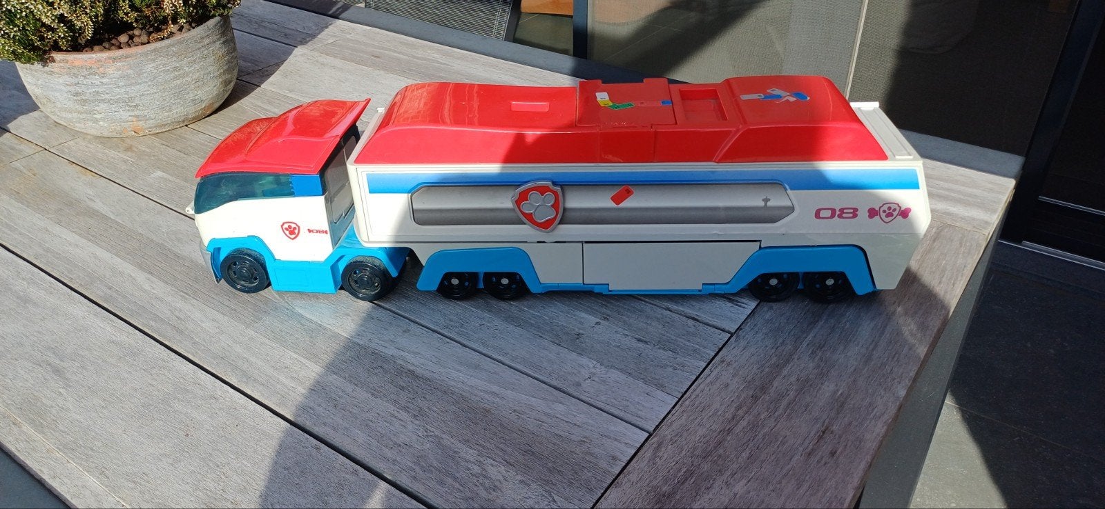 speelgoed vrachtwagen, Ophalen