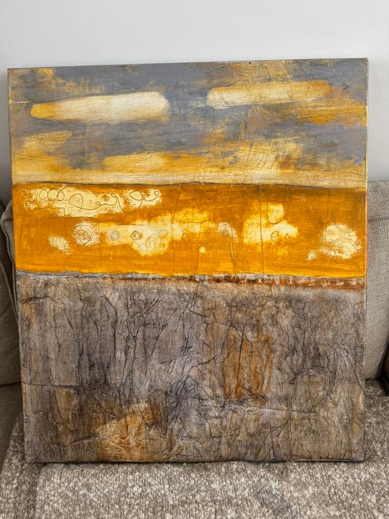 Peinture abstraite moderne «Summer»—Chris Vandenheede—80x70, Enlèvement