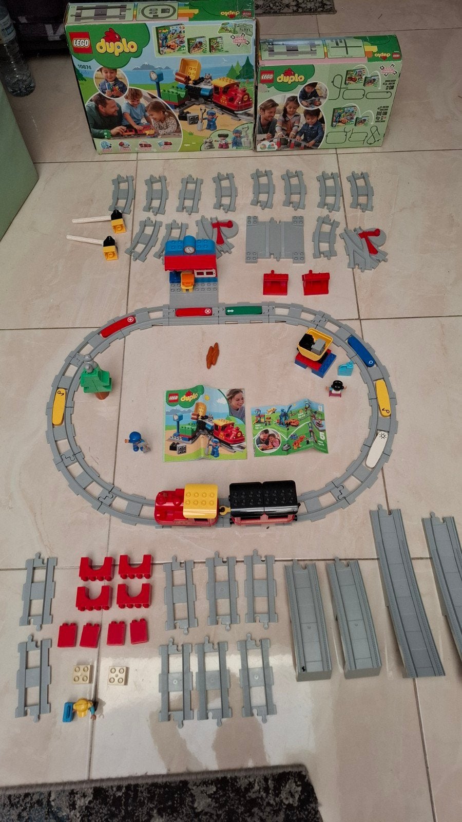 3 set Lego Duplo en très bonne état avec train electrique, Enlèvement ou Envoi