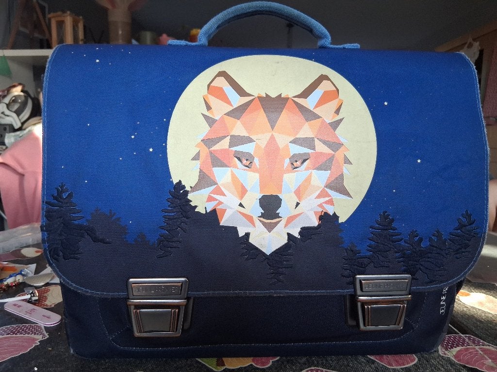 Boekentas Jeune Premier, Handtassen en Accessoires, Tassen | Schooltassen, Ophalen, Gebruikt, Blauw
