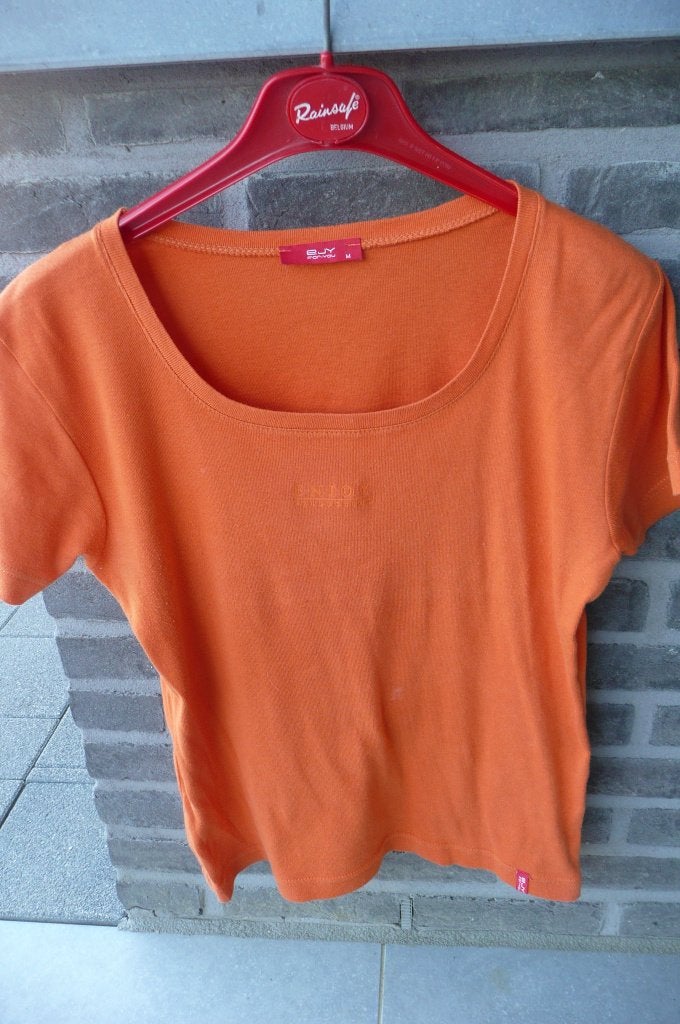 Oranje effen T-shirt (K366), Maat 38/40 (M), Enjoy, Oranje, Ophalen of Verzenden