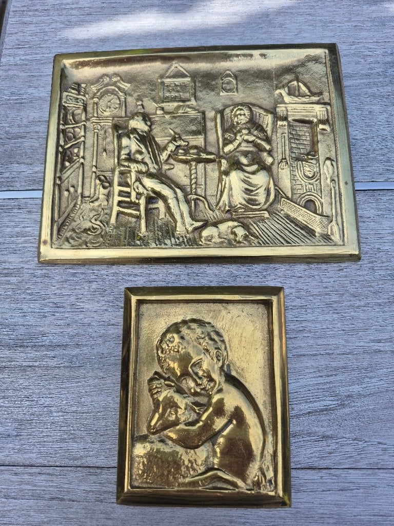 2 magnifiques cadres dorés, 21 cm, Comme neuf, Enlèvement, Doré