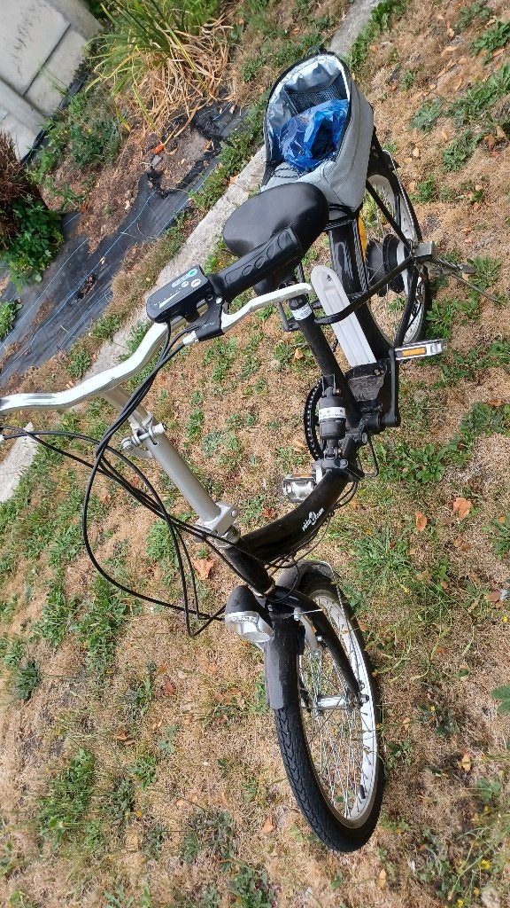 Vélo électrique pliant noir VAE VIDAL XL.COM - Bon état, Autres marques, 47 à 51 cm, Enlèvement, Moins de 30 km par batterie