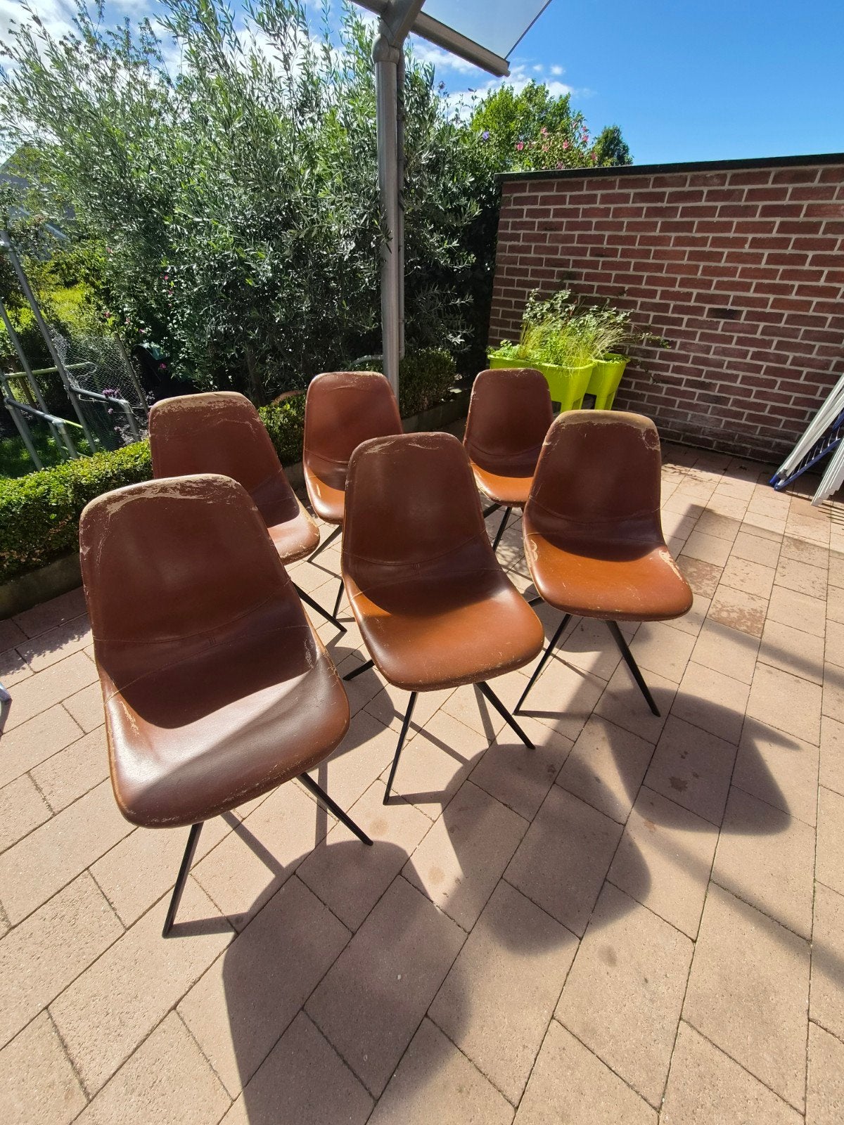 6 chaises de salle à manger, Maison & Meubles, Chaises, Synthétique, Brun, Enlèvement, Cinq, Six Chaises ou plus