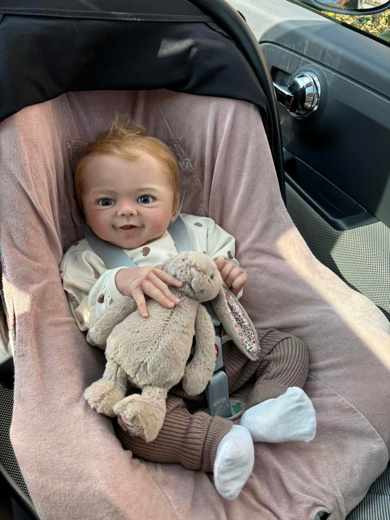 Silicone baby Penelope by Sandy Faber, Ophalen of Verzenden, Zo goed als nieuw, Pop, Levensecht of Reborn