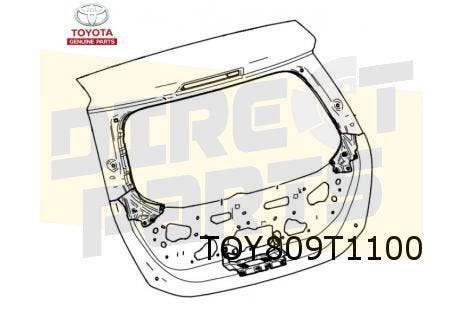 Toyota Aygo X achterklep (3/22-) (te spuiten) Origineel! 670, Neuf, Arrière, -, Haillon arrière