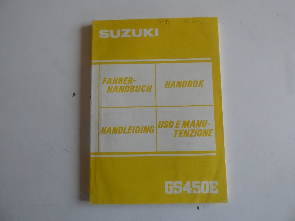 MANUEL D'UTILISATION DE LA SUZUKI GS450E, Enlèvement ou Envoi, Suzuki