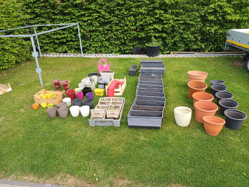 Partij bloempotten, Tuin en Terras, Ophalen, Gebruikt