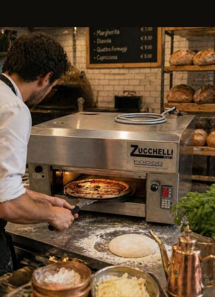 Four à pizza professionnel ZUCHELLI en inox - 120€, Maison & Meubles, Cuisine | Casseroles & Poêles, Inox, Enlèvement ou Envoi