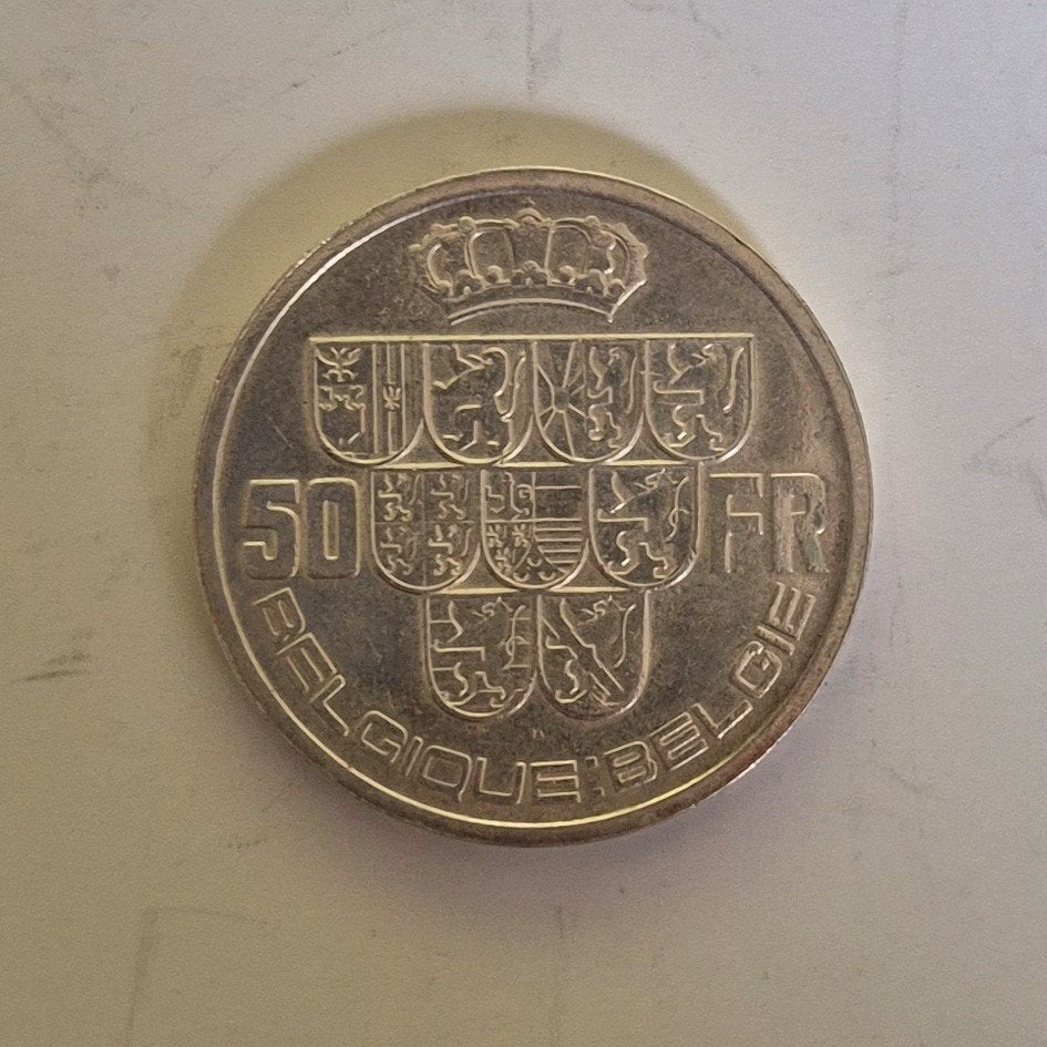 Belgische zilveren munt van 50 frank uit 1939, leopold III, Ophalen, Zilver, Losse munt, Zilver