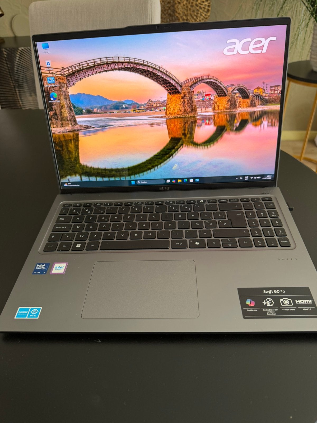 Laptop Ultra 7 AI Acer Swift Go16, Computers en Software, Windows Laptops, Zo goed als nieuw, 16 inch, SSD, 16 GB, Azerty, Ophalen