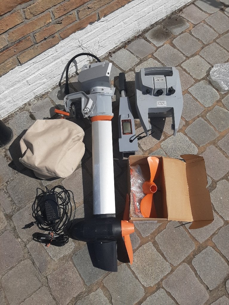 Elektrische buitenboordmotor, Comme neuf, Enlèvement, Moteur hors-bord, Moins de 5 ch